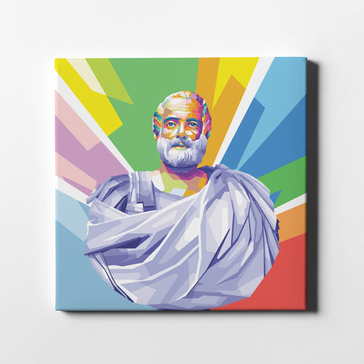 Modern pop art poster of Aristotle.