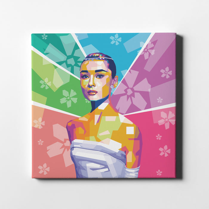 Audrey Hepburn - Flowers - Canvas Print