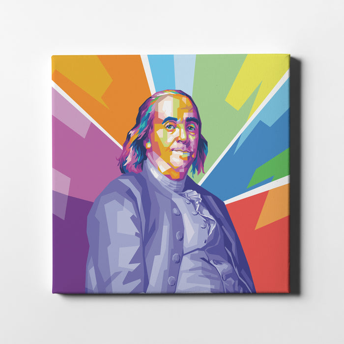 Benjamin Franklin Portrait - Canvas Poster