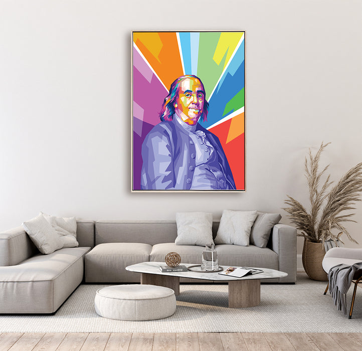 Benjamin Franklin Portrait - Canvas Poster