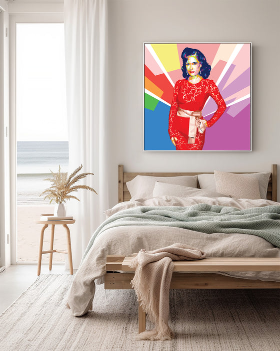 Bettie Page - Queen of Pinups - Canvas Art Print