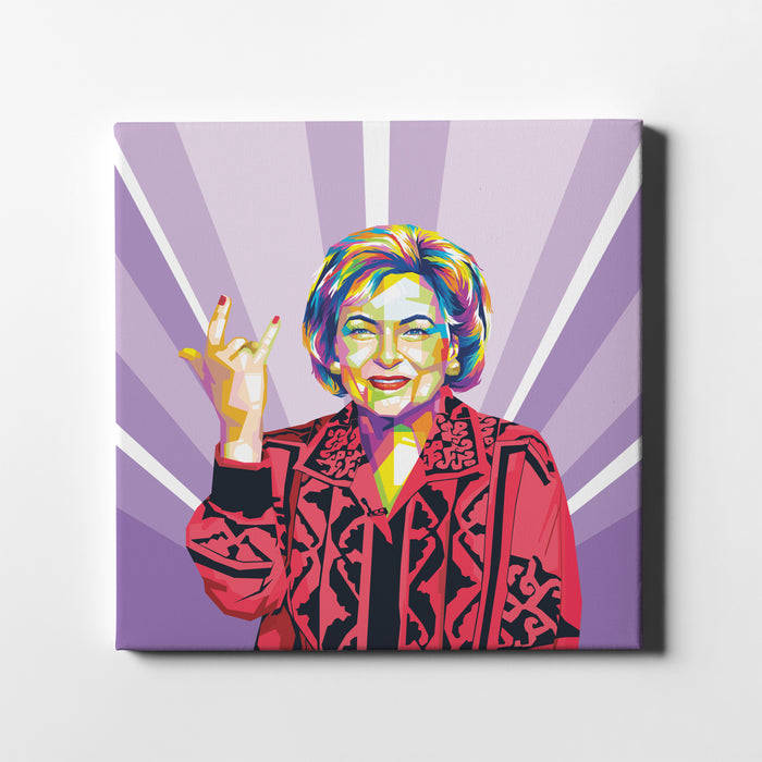 Betty White - Princess Leia - Canvas Art Print