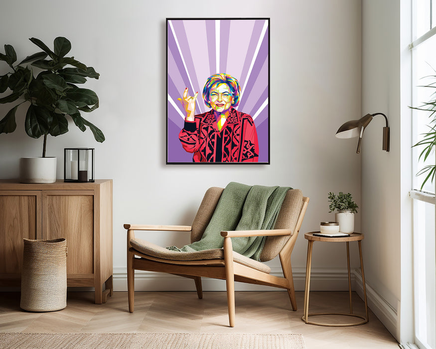 Betty White - Princess Leia - Canvas Art Print