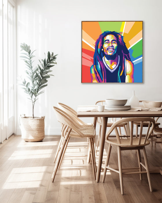 Bob Marley Portrait - Don't Worry, Be Happy - Canvas Poster