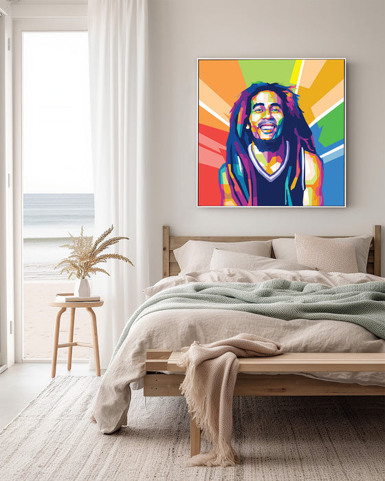 Bob Marley Portrait - Don't Worry, Be Happy - Canvas Poster