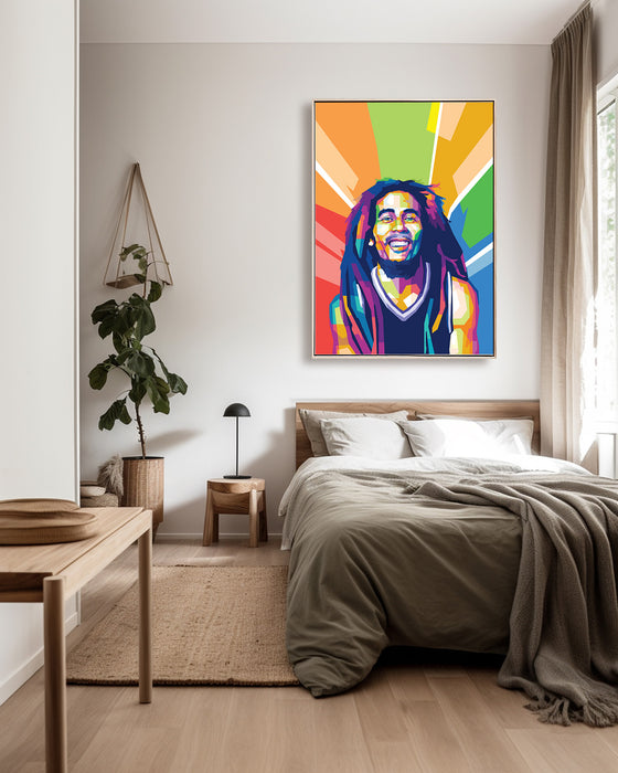 Bob Marley Portrait - Don't Worry, Be Happy - Canvas Poster