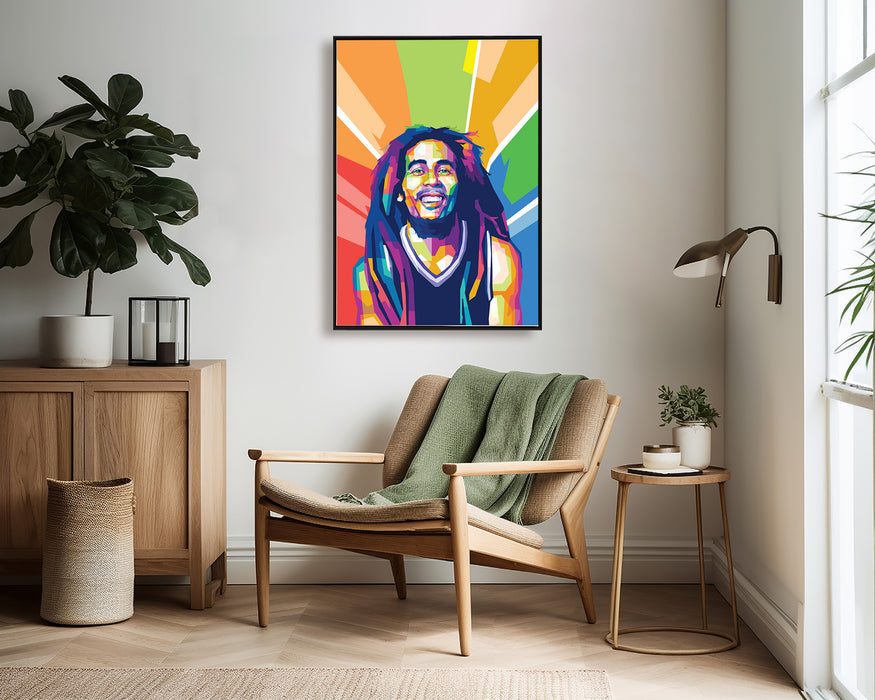 Bob Marley Portrait - Don't Worry, Be Happy - Canvas Poster