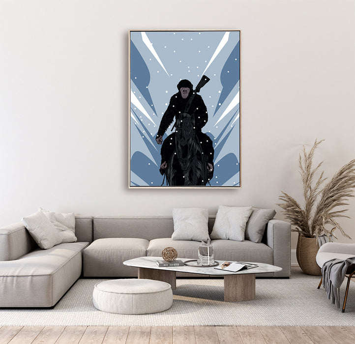 Caesar With Gun on Horse - Canvas Print