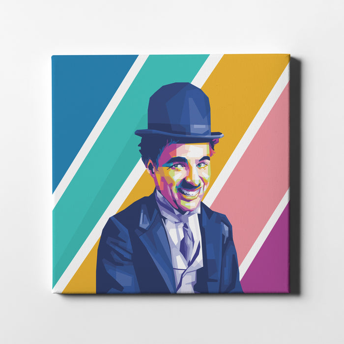 Charlie Chaplin Portrait - Canvas Poster