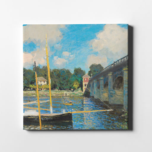 Modern art poster of Claude Monet's The Bridge at Argenteuil