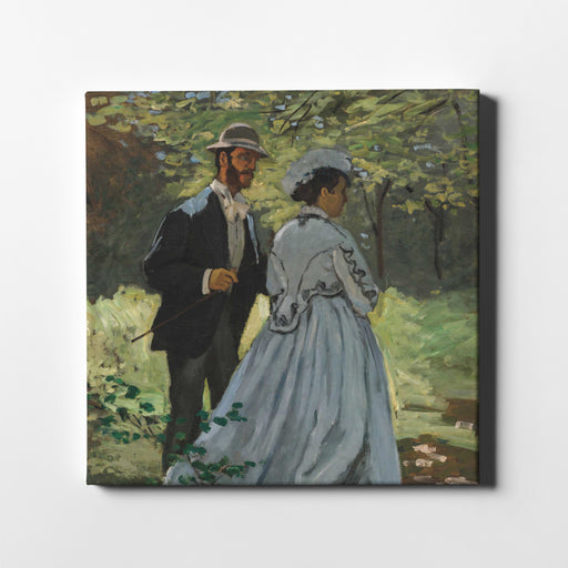 Modern art poster of Claude Monet's Bazille and Camille.