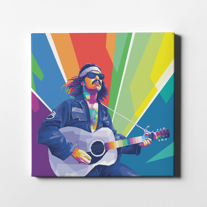 Country Joe Portrait - Woodstock - Canvas Poster