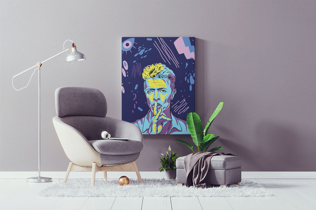 David Bowie - Colorful Portrait - Canvas Print