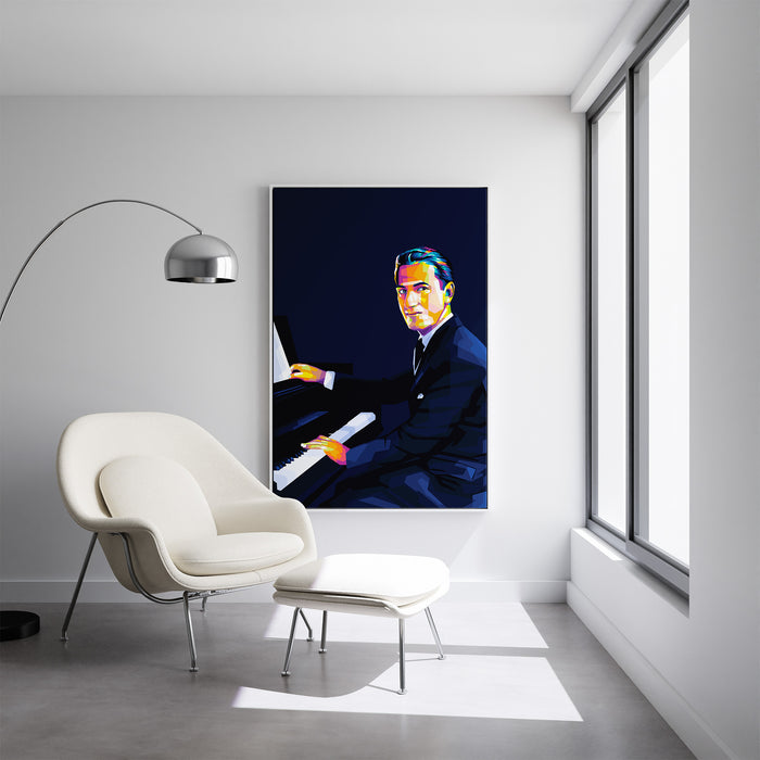 George Gershwin pop art canvas art print.