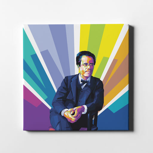 Gustav Mahler pop art canvas art print.