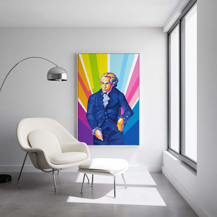 Modern pop art poster of Immanuel Kant.