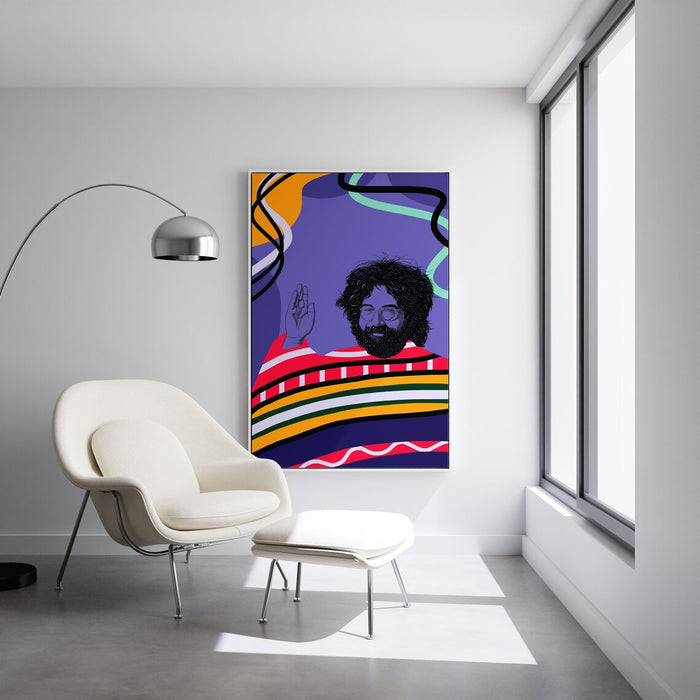 Jerry Garcia - Colorful Portrait - Canvas Print