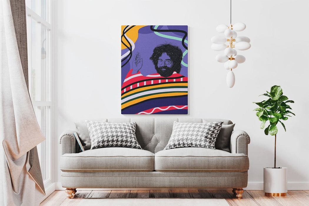 Jerry Garcia - Colorful Portrait - Canvas Print