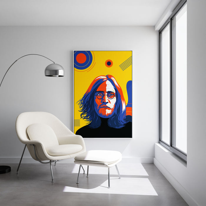 John Lennon - Colorful Portrait - Canvas Print