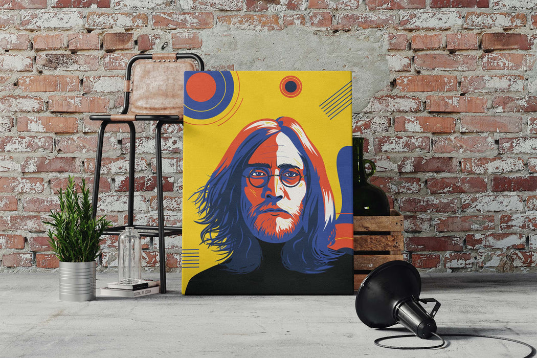 John Lennon - Colorful Portrait - Canvas Print