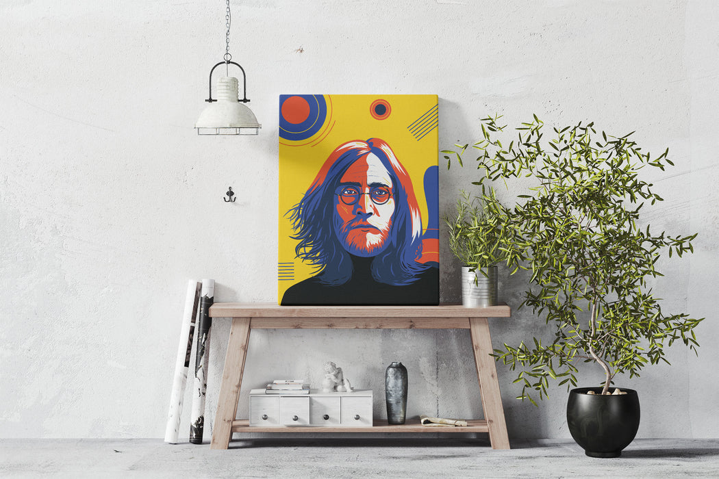 John Lennon - Colorful Portrait - Canvas Print