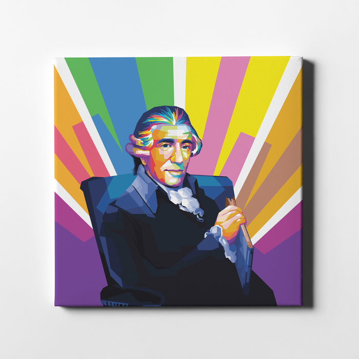 Joseph Haydn pop art canvas art print.