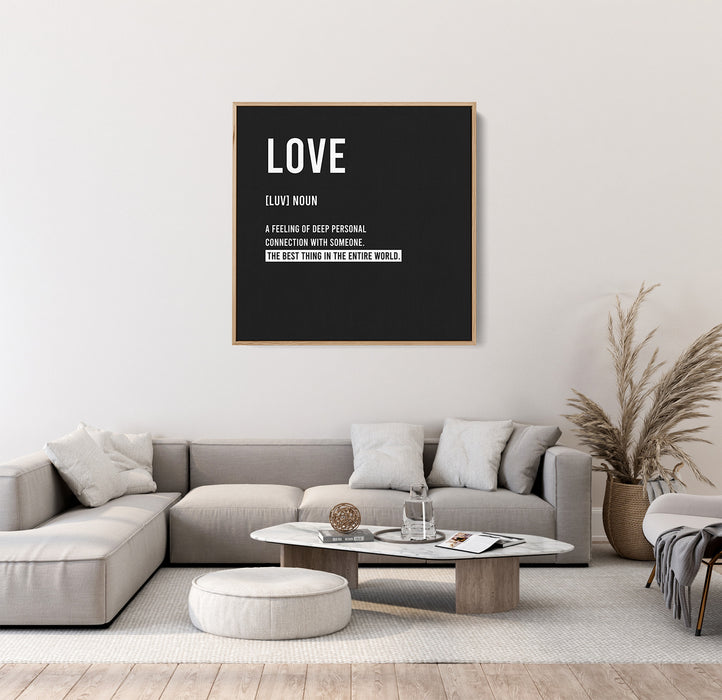 Minimalist Black & White Poster About Love