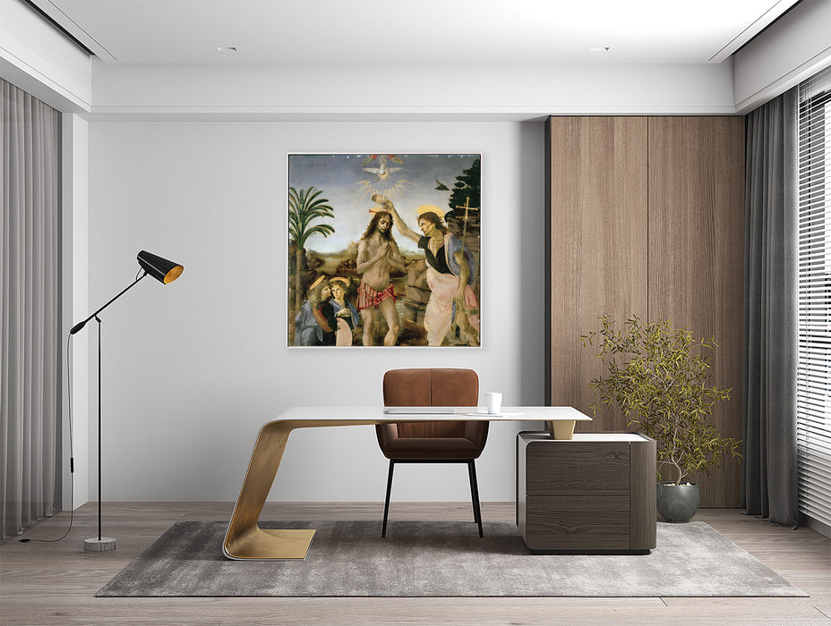 Leonardo da Vinci - The Baptism of Christ - Canvas Art Print