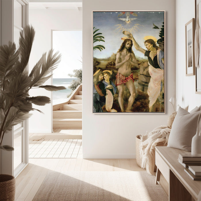 Leonardo da Vinci - The Baptism of Christ - Canvas Art Print