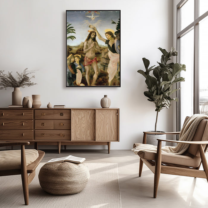 Leonardo da Vinci - The Baptism of Christ - Canvas Art Print