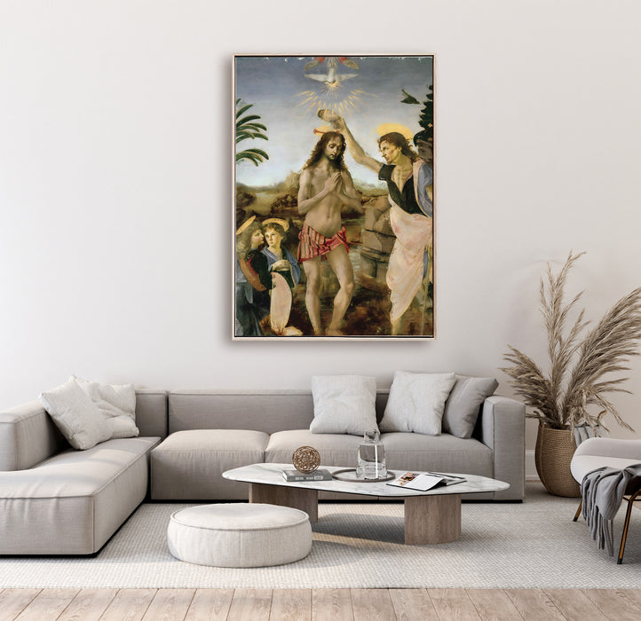 Leonardo da Vinci - The Baptism of Christ - Canvas Art Print