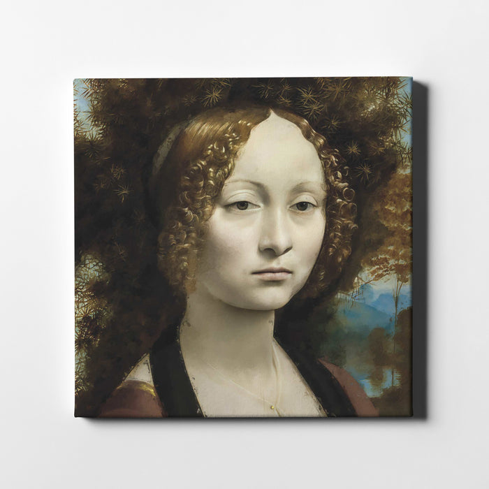 Modern art poster of Leonardo da Vinci's Ginevra de’ Benci.