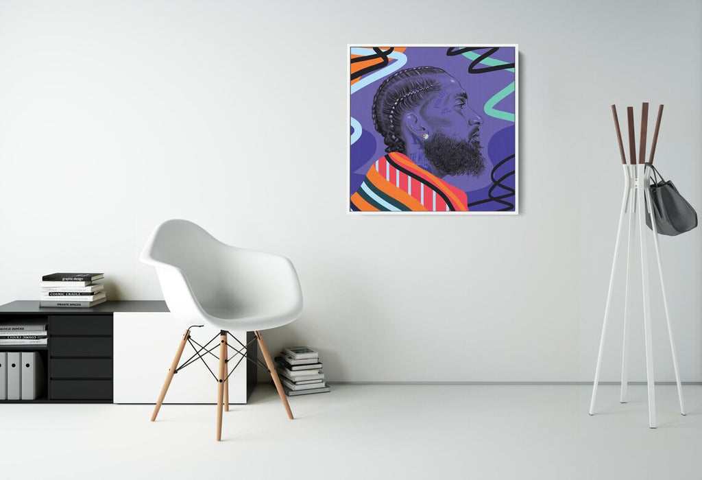 Nipsey Hussle - Colorful Portrait - Canvas Print