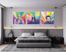 Modern 3-pieces art canvases of Pablo Picasso, Frida Kahlo, Michelangelo