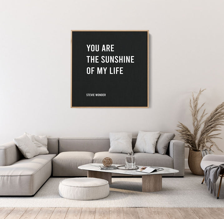 Stevie Wonder Song Lyrics Canvas Print - You Are The Sunshine Of My Life