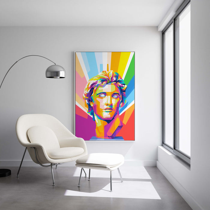 Modern pop art poster of Alexander the Great .