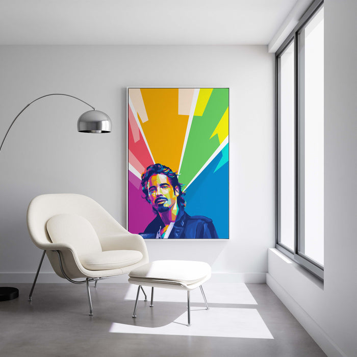 Modern pop art poster of Chris Cornell.