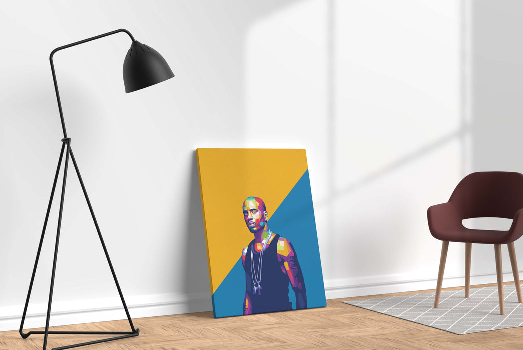 DMX with Cross Portrait - Canvas Print