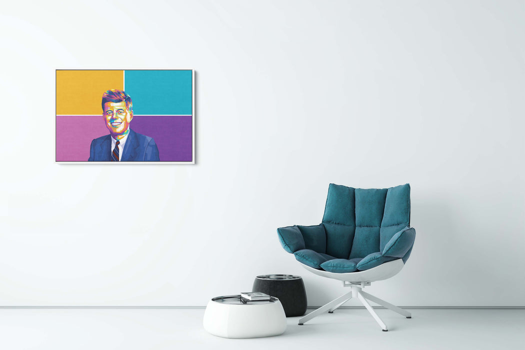 John F. Kennedy - Portrait - Canvas Art Print