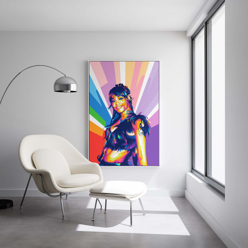 Modern pop art poster of Lisa Lopes .