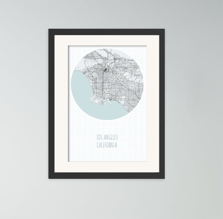 Los Angeles Minimalist Map - Printed on Canvas