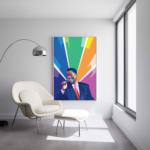 Modern pop art poster of Luther Vandross