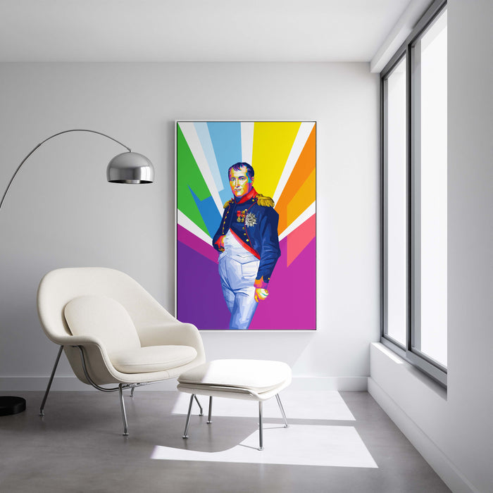 Modern pop art poster of Napoleon Bonaparte.