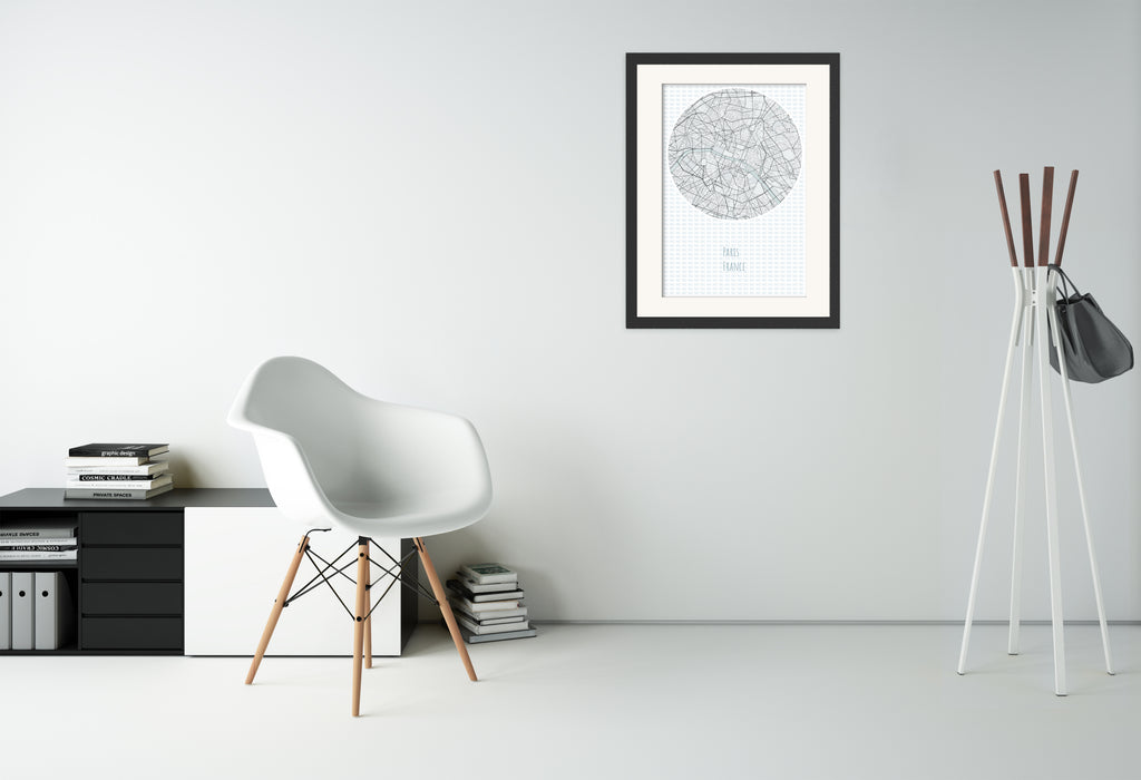 Paris Minimalist Map Poster