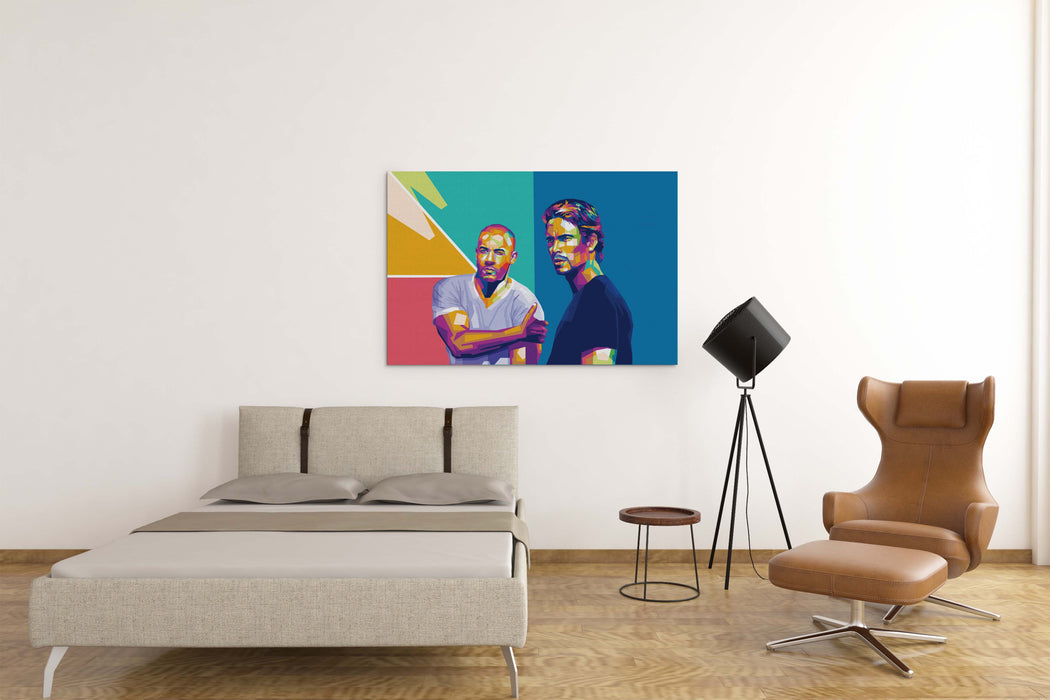 Paul Walker and Vin Diesel - Fast and Furious - Canvas Print