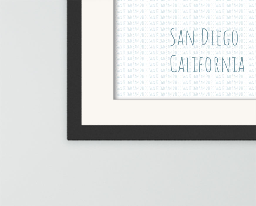 San Diego Minimalist Map Poster - Canvas Art