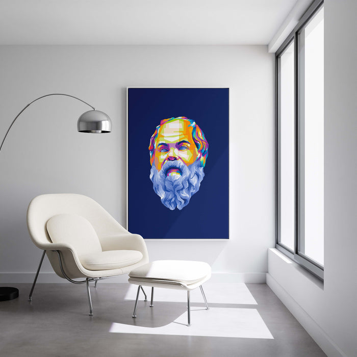 Modern pop art poster of Socrates.