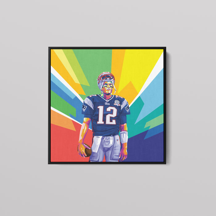 Tom Brady - Patriots - Pop Art Canvas Poster