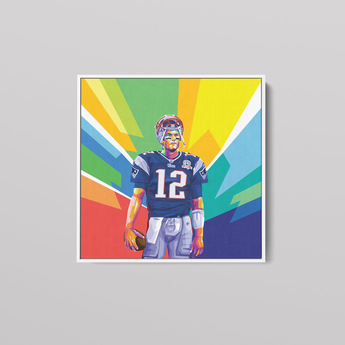 Tom Brady - Patriots - Pop Art Canvas Poster