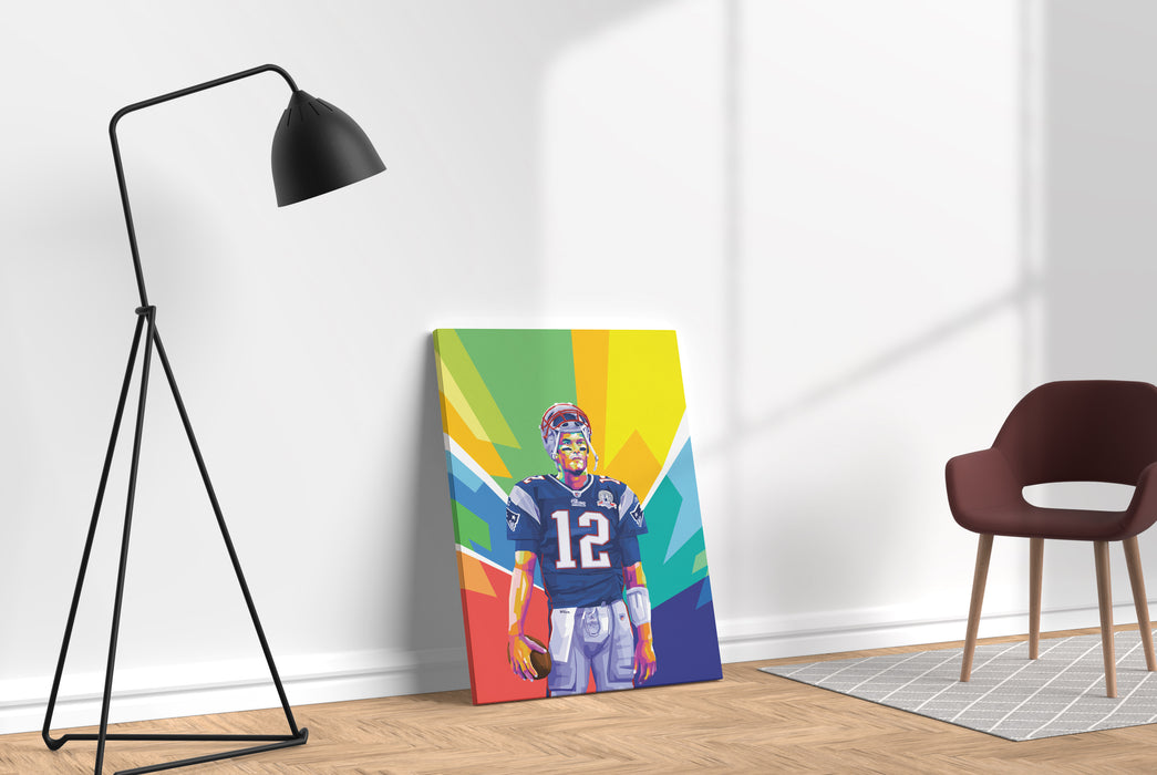 Tom Brady - Patriots - Pop Art Canvas Poster